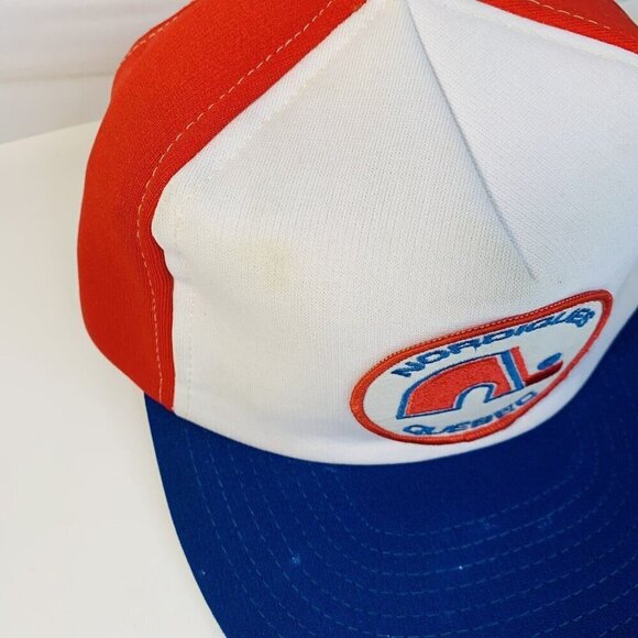 Vintage Quebec Nordiques Hat NHL Trucker Hat Cap Snapback 7 Thru 7 5/8 Adult - Picture 4 of 15
